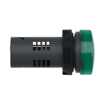 Round Pilot Light Ø 22 - Green - Integral LED - 220 V AC - Screw Clamp Terminals