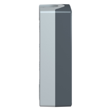 Empty Control Station, Plastic, Dark Grey Lid, Light Grey Base, 4 Cut-out