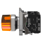 Illuminated Selector Switch, Metal, Orange, Ø22, 2 Positions, Stay Put, 230...240 V AC, 1 NO + 1 NC