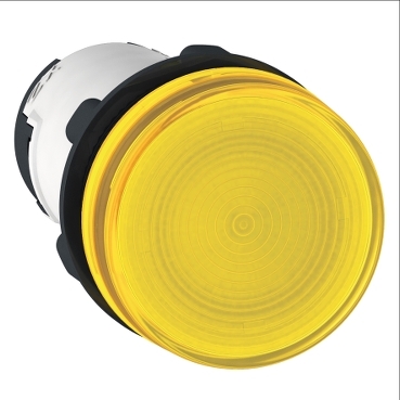 Monolithic Pilot Light, Plastic, Yellow, Ø22, Plain Lens For BA9s Bulb, <= 250 V