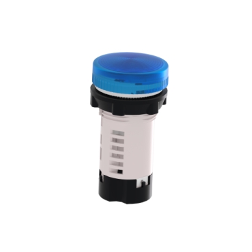 Monolithic Pilot Light, Plastic, Blue, Ø22, Plain Lens For BA9s Bulb, <= 250 V