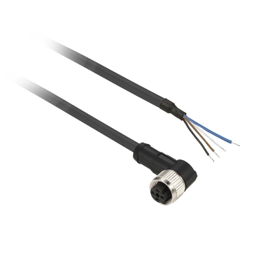 Pre-wired Connectors XZ - Elbowed Female - M8 - 4 Pins - Cable PUR 2m
