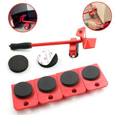 Furniture Transport Roller Set 5 Pieces - 4 Furniture Rollers & 1 Load Jack
