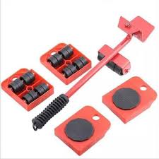 Furniture Transport Roller Set 5 Pieces - 4 Furniture Rollers & 1 Load Jack