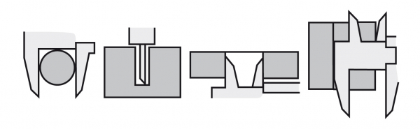 باكوليس عاده 300 مم / 12 "0.05 مم × 1/128" ، غير قابل للصدأ ، مقوى ، مطلي بالكروم