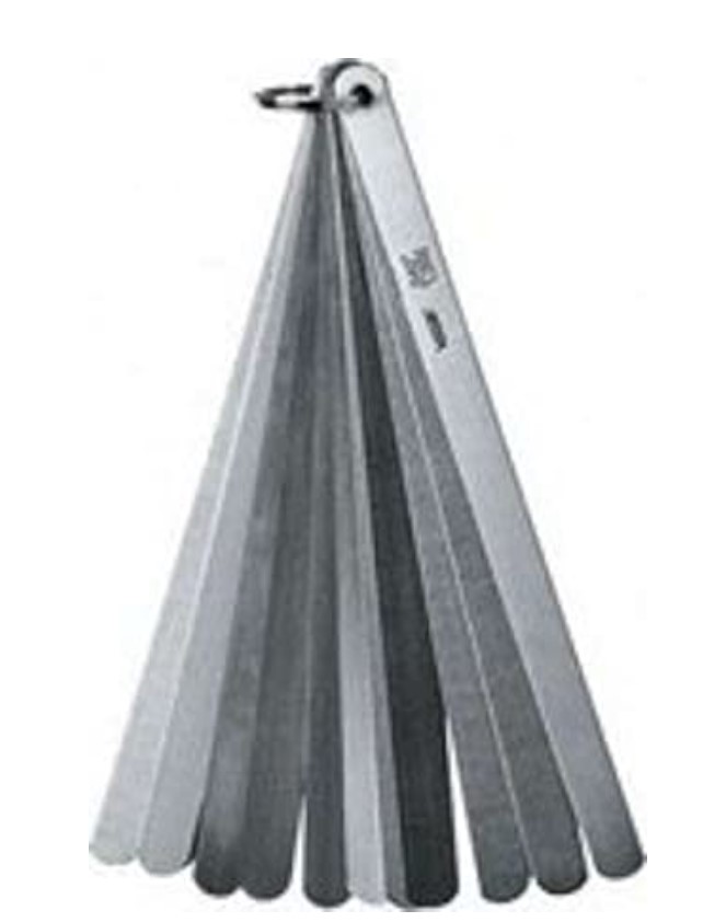 Piston Feelergauge, 300mm Lg.20 Bl., 0,05-1,00mm/.002-.040"on A Ring, In Foil