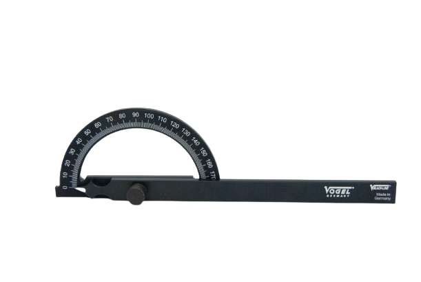 Protractor 300/500mm 0°-180°,locking Screw, Satin Chromed, Pouch
