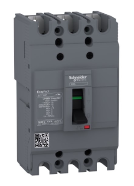 Circuit Breaker Easypact EZC100F - TMD - 40 A - 3 Poles 3d