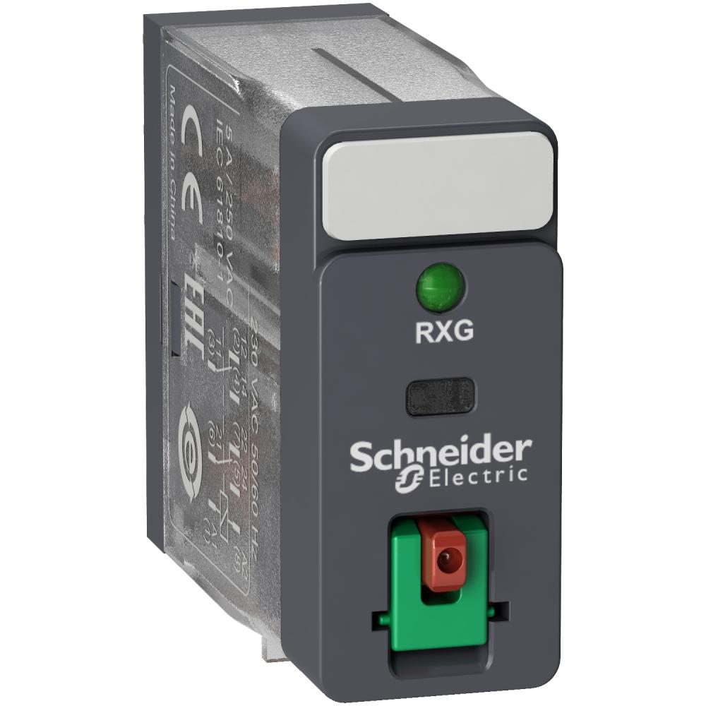 Interface Plug-in Relay, 5 A, 2 CO, Lockable Test Button, LED, 230 V AC