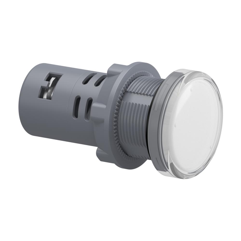 Round Pilot Light Ø 22 - White - Integral LED- 24 V AC/DC- Screw Clamp Terminals