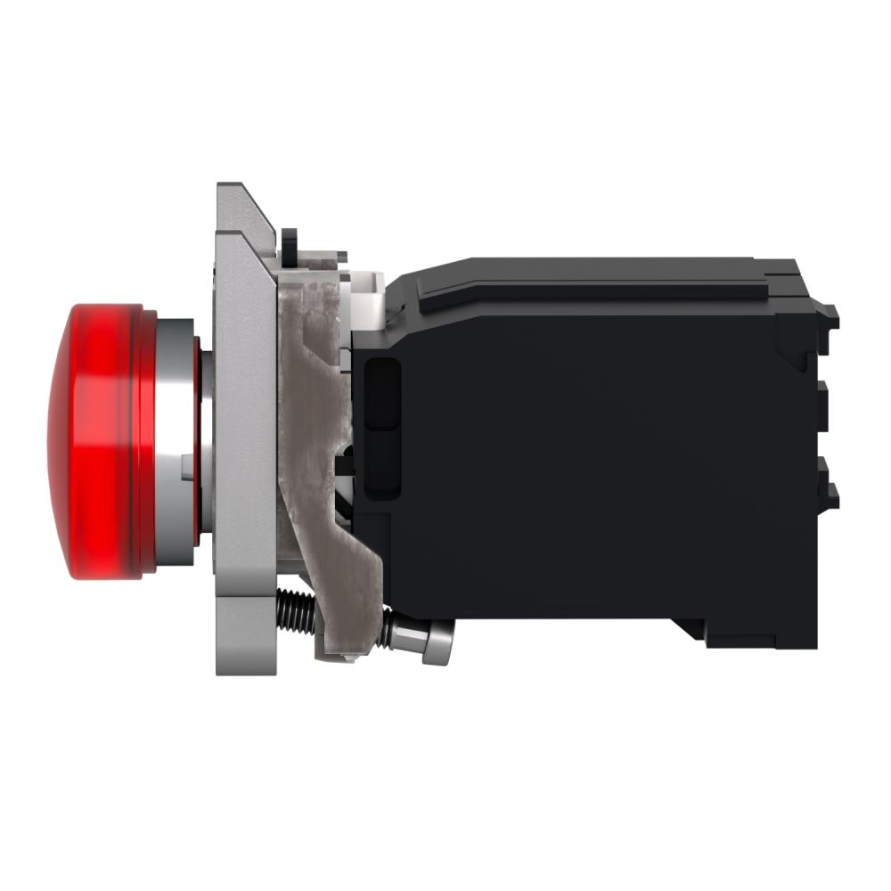 Pilot Light, Metal, Red, Ø22, Plain Lens With BA9s Bulb, 230…240 V AC