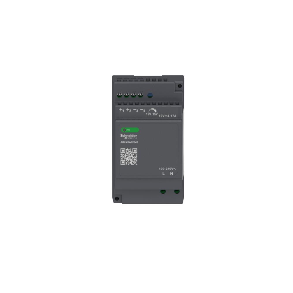 Regulated Power Supply, 100-240V AC, 24V 2.5 A, Single Phase, Modular