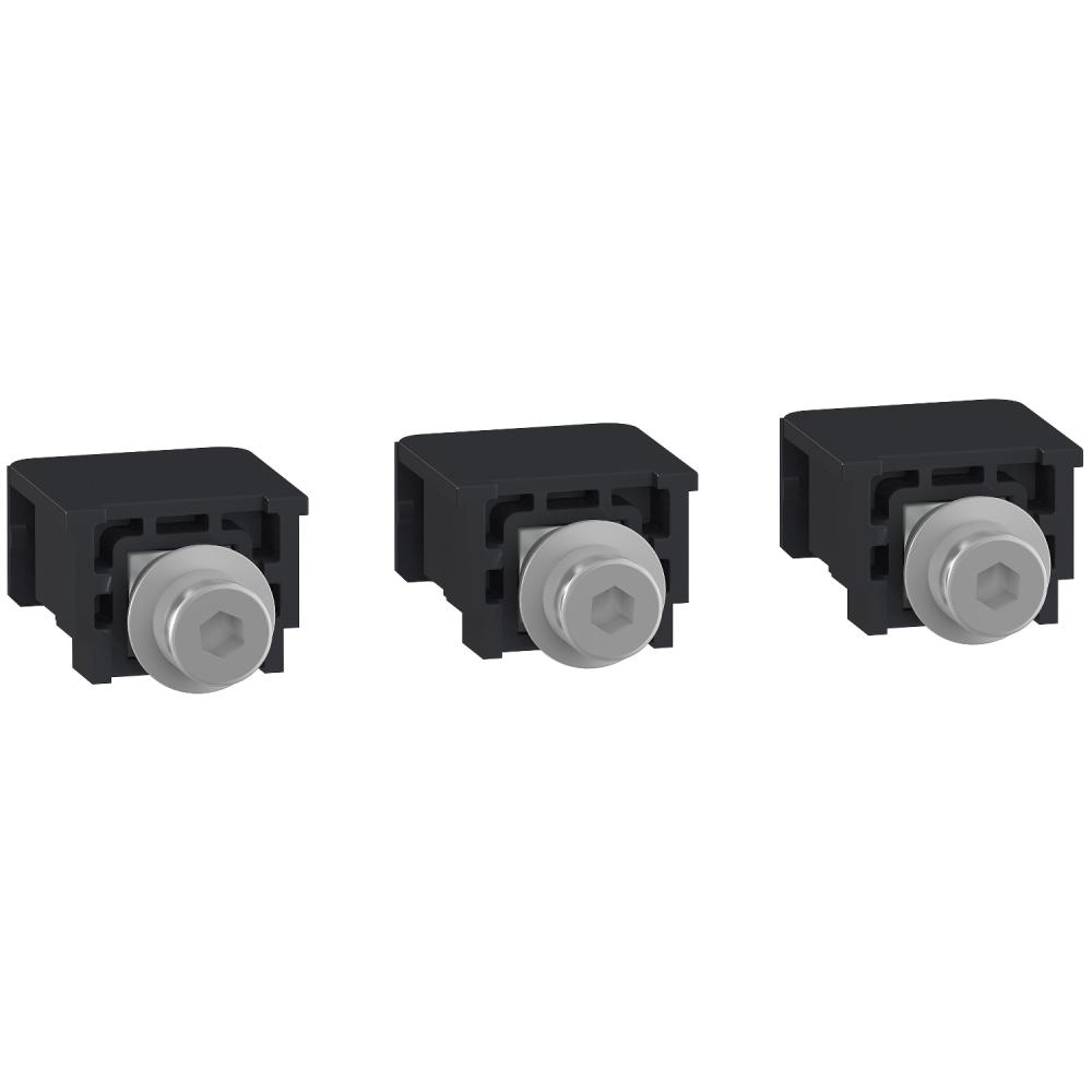 Compression Lugs And Busbar Connectors, ComPact NSXm, Captive Nuts And M6 Screws, 160 A Max, Set Of 3 Parts