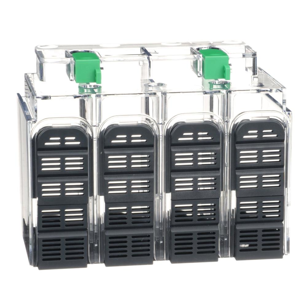 long terminal shield, ComPact NSXm, upstream and downstream mounting, IP40, 4 poles