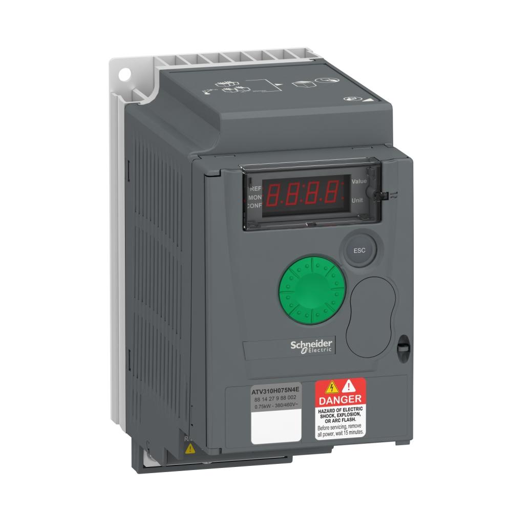 Variable Speed Drive ATV310, 0.75 KW, 1 Hp, 380...460 V, 3 Phase, Without Filter