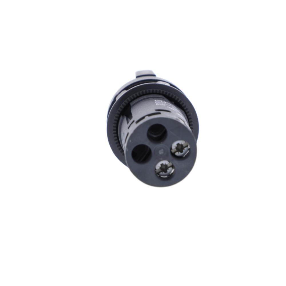 Monolithic Selector Switch, Plastic, Black, Ø22, Stay Put, 2 Positions, Stay Put, 1 NO + 1 NC