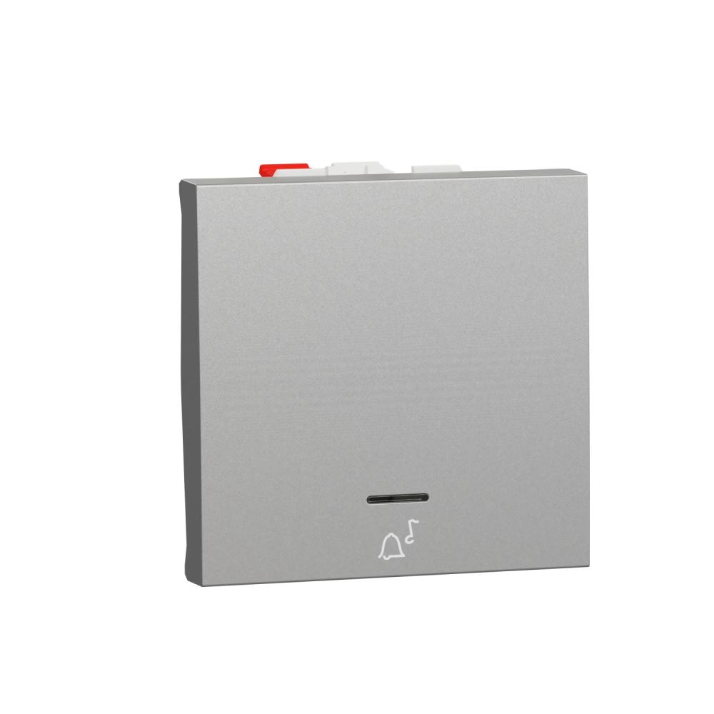 Pushbutton Bell location lamp 10A 2mod - Aluminum