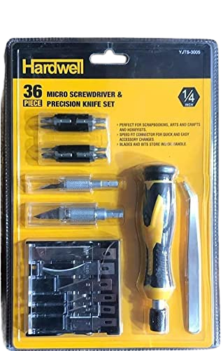 Reversible Ratchet Screwdriver 1/4" 36pcs & Cutter Hardwell