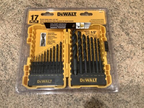 DEWALT DW1167 17-Piece Black-Oxide Split-Point Twist Drill Bit Assortment