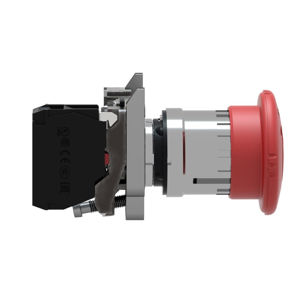Emergency Stop Switching Off, Metal, Red Mushroom Ø40, Ø22, Trigger Latching Turn To Release, 1 NC