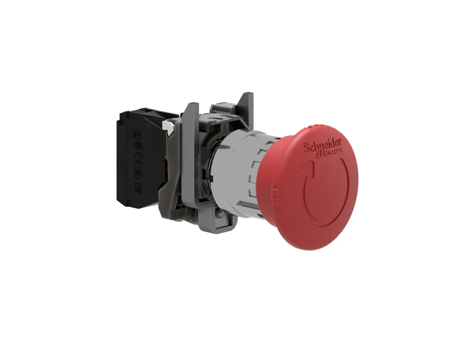 Emergency Stop Switching Off, Metal, Red Mushroom Ø40, Ø22, Trigger Latching Turn To Release, 1 NC