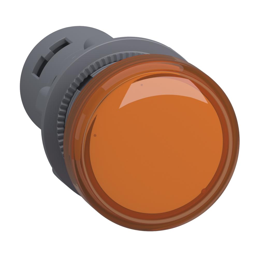 Round Pilot Light Ø 22 - Orange - Integral LED - 220 V AC- Screw Clamp Terminals
