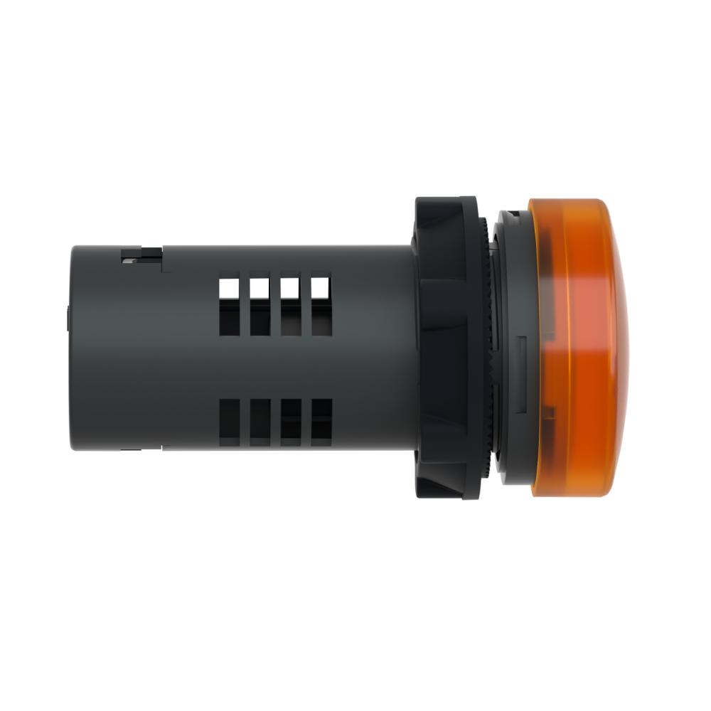 Round Pilot Light Ø 22 - Orange - Integral LED - 220 V AC- Screw Clamp Terminals