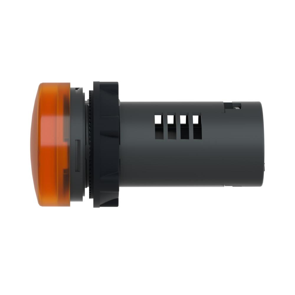 Round Pilot Light Ø 22 - Orange - Integral LED - 220 V AC- Screw Clamp Terminals