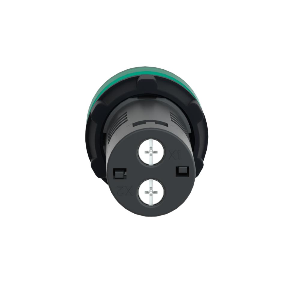 Round Pilot Light Ø 22 - Green - Integral LED - 220 V AC - Screw Clamp Terminals