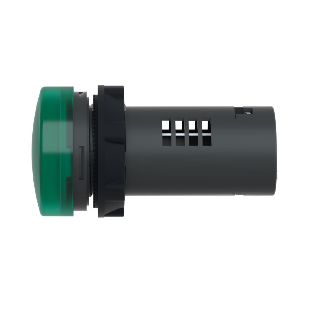 Round Pilot Light Ø 22 - Green - Integral LED - 220 V AC - Screw Clamp Terminals
