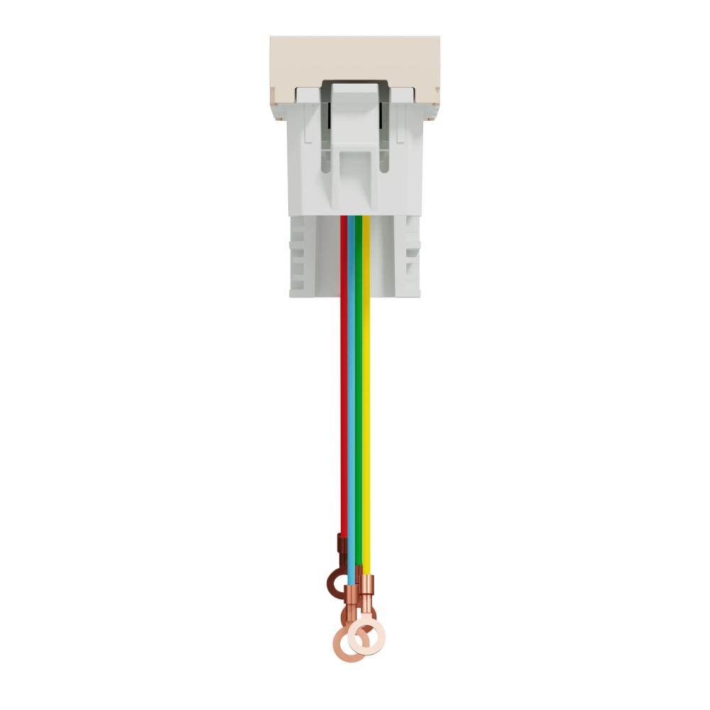 Telephone Socket, New Unica, RJ12, 1 Connector, 1 Module, Beige