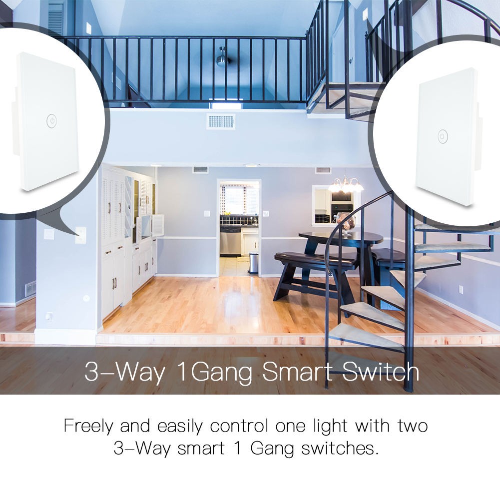 WIFI Smart Touch wall Switch 4 Gang 10A Black