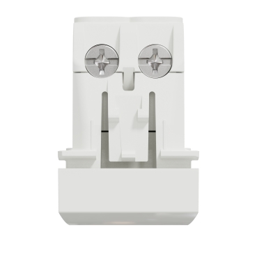 Pushbutton switch 10A 1 mod screw - white