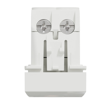 Pushbutton sw 10A loc LED 1 mod screw - white