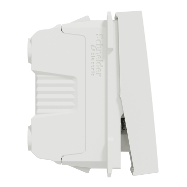 Pushbutton sw 10A loc LED 1 mod screw - white