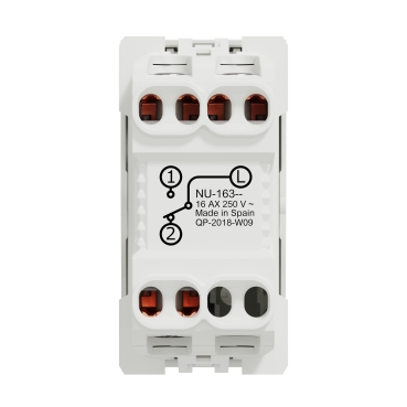 two-way switch 16A screws 1module - white