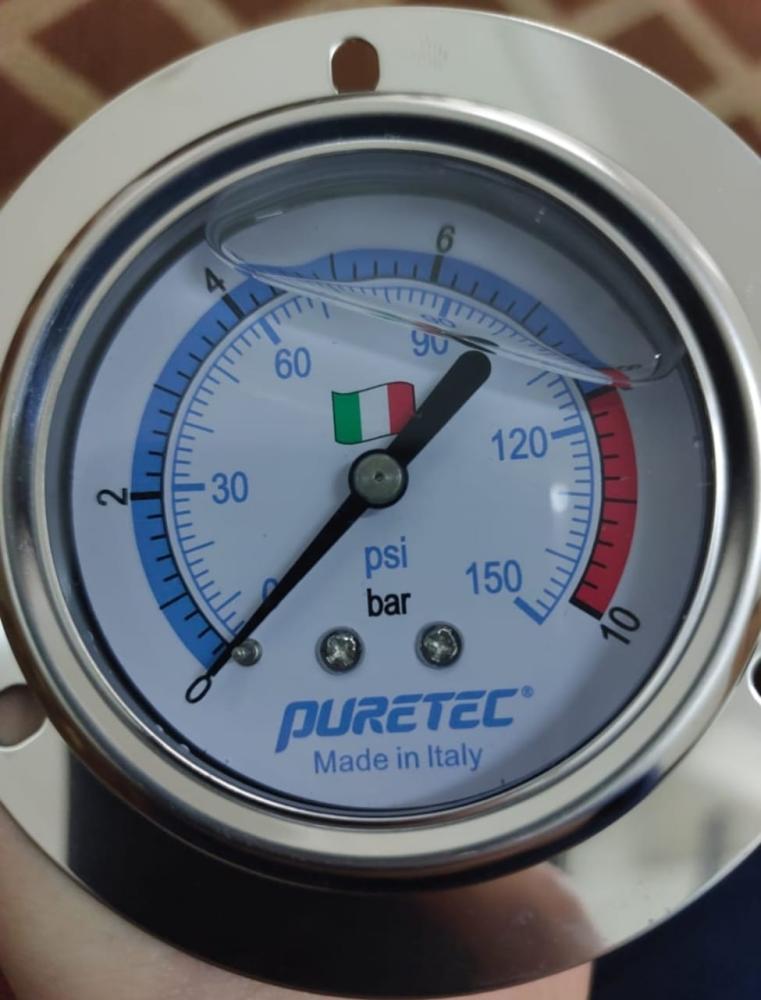 Pressure Gauge 2.5 Inch 10 Bar Back Connection