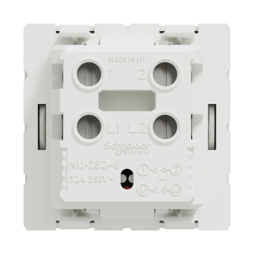32A double pole one way with lamp - white