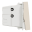 32A double pole one way with lamp - Beige
