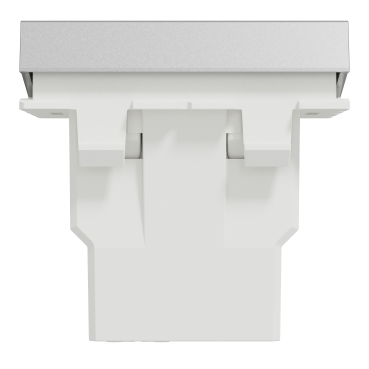 32A double pole one way with lamp - Aluminium