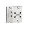 32A double pole one way with lamp - Aluminium