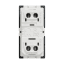 Schneider Electric Euroamerican Socket outlet 1m shuttered - Black