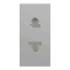 Schneider Electric Euroamerican Socket outlet 1m shuttered - Aluminium