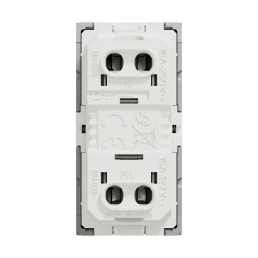 Schneider Electric Euroamerican Socket outlet 1m shuttered - Aluminium