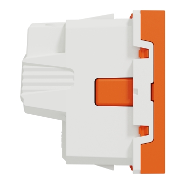 German Socket 2P+E 16A shuttered screw - orange