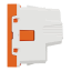 German Socket 2P+E 16A shuttered screw - orange