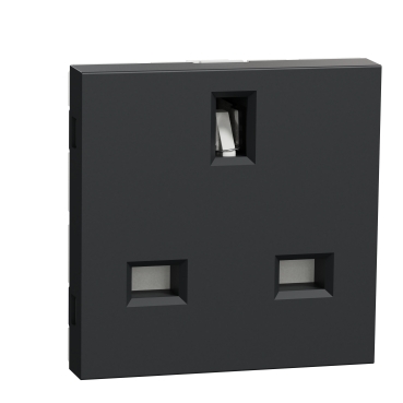 British SO Unswitched 15A 2P+E anthracit - Black