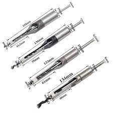 Square Hole Drill Bits For Wood, Woodworking Hole Saw Mortising Chisel Drill Bits 4 Pcs (Size: 1/4“, 5/16”, 3/8“, 1/2”) with wooden box