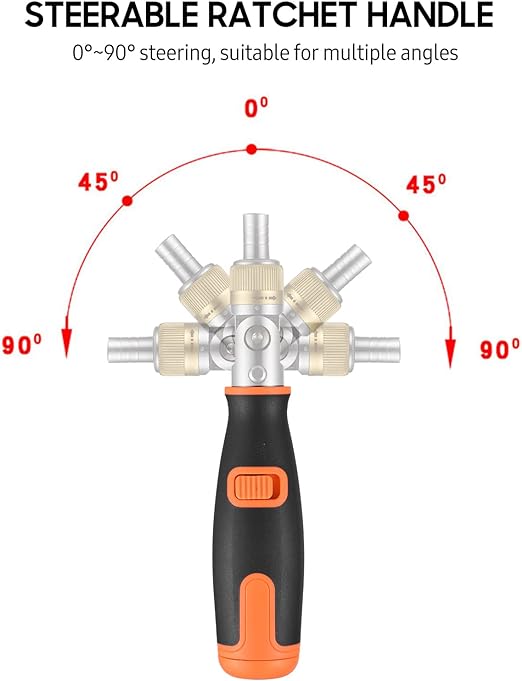 Ratchet Screwdriver Two-Way Ratchet Screwdriver 10-in-1 Multi-Bit Ratchet Screwdriver Set