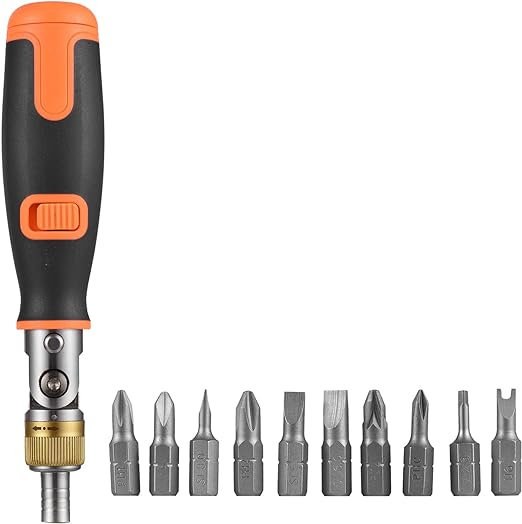 Ratchet Screwdriver Two-Way Ratchet Screwdriver 10-in-1 Multi-Bit Ratchet Screwdriver Set